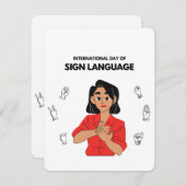 国際的手話の日 シーズンカード (正面/裏面)