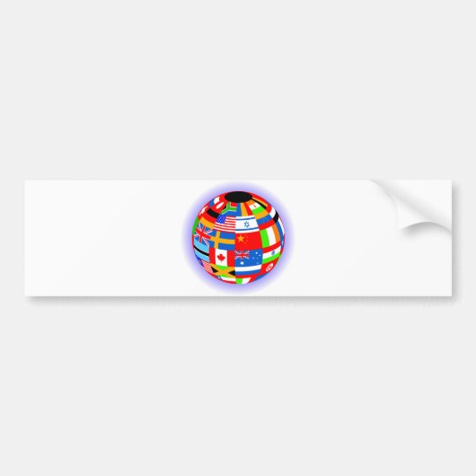 国際的旗 バンパーステッカー (正面)