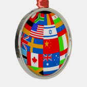 国際的旗 メタルオーナメント (右)