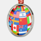 国際的旗 メタルオーナメント (左)