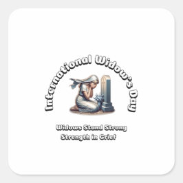 国際的未亡人の日。悲しみの強さ。 スクエアシール