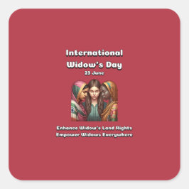 国際的未亡人の日。6月23日 スクエアシール