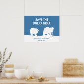 国際的極熊の日救北極熊 ポスター (キッチン)