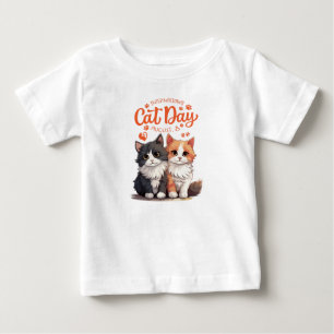 国際的猫の日 ベビーTシャツ