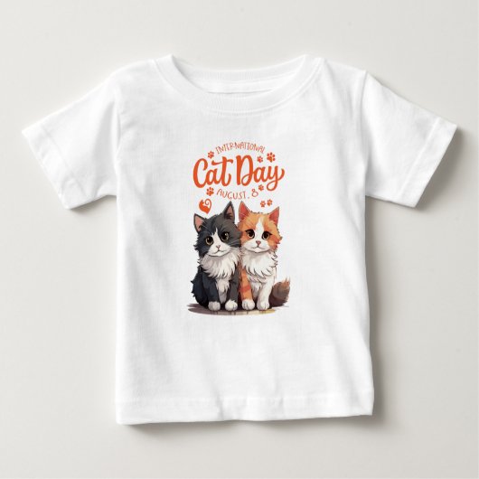 国際的猫の日 ベビーTシャツ (正面)