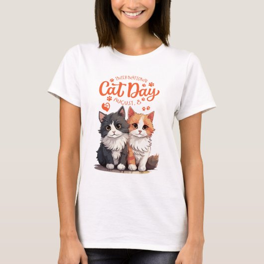 国際的猫の日 Tシャツ (正面)