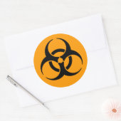 国際的生物学的災害［有害物質］記号 ラウンドシール (封筒)
