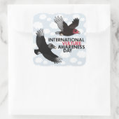 国際的禿鷹認識度日 スクエアシール (バッグ)