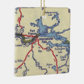 国際的秋MNヴィンテージマップ セラミックオーナメント (右)
