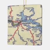 国際的秋MNヴィンテージマップ セラミックオーナメント (左)