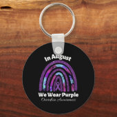 国際的過剰摂取認識度デイパープルレインボ キーホルダー (正面)