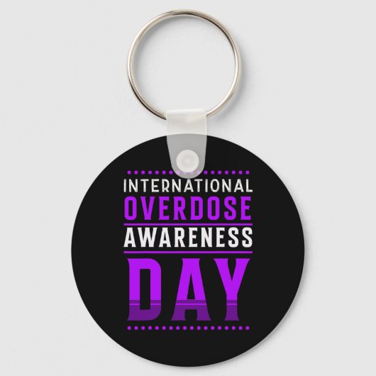 国際的過剰摂取認識度日 – 紫1 キーホルダー (正面)