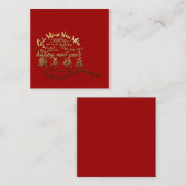 国際的金ゴールドウィズラット2020年新年紀元前 スクエア名刺 (正面/裏面)