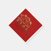 国際的金ゴールドウィズラット2020年新年PN スタンダードカクテルナプキン (角)