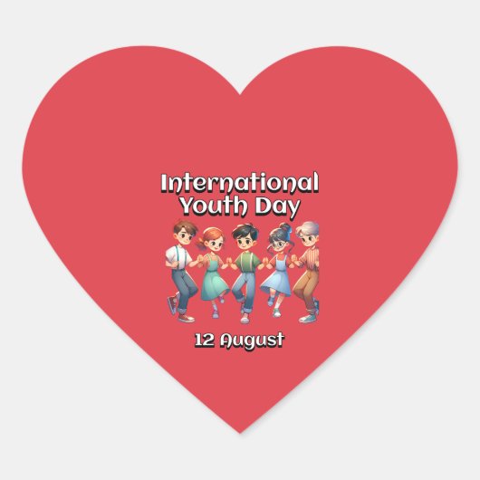 国際的青春日。12 威厳がある ハートシール (正面)