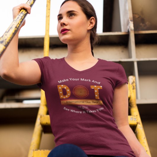 国際的Dot Dayデザイン Tシャツ