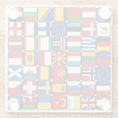 国際的flagsコレクション，世界の国旗 ガラスコースター (裏面)