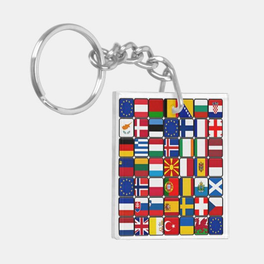 国際的flagsコレクション，世界の国旗 キーホルダー (正面左)