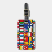 国際的flagsコレクション,世界の国旗 ラゲッジタグ (正面縦)