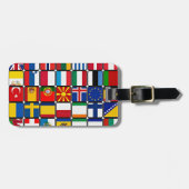 国際的flagsコレクション,世界の国旗 ラゲッジタグ (正面横)