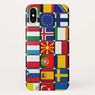 国際的flagsコレクション，世界の国旗 iPhone x ケース