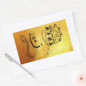 国際的Wishes Snake Year 2025黄金VRS 長方形シール (封筒)