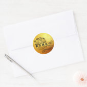 国際的Wishes Snake Year 2025 Golden RS ラウンドシール (封筒)