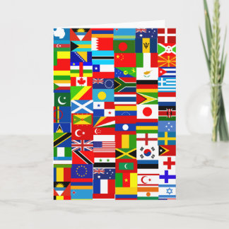 国際的World Wide Flagコラージュ カード
