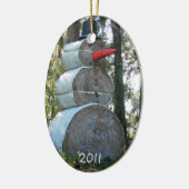 国雪だるまオーナメント セラミックオーナメント (左)