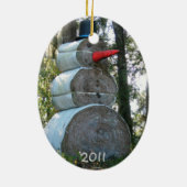 国雪だるまオーナメント セラミックオーナメント (裏面)