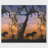 国馬ギフトラップラッピング紙 ラッピングペーパー (フラット)