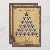 国馬蹄形クリスマスフォトカード シーズンカード (正面/裏面)