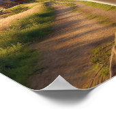 国魅力的の風景に素朴入るビーグル ポスター (角)