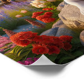 国魅力的フランスのの風景でブルドッグ ポスター (角)