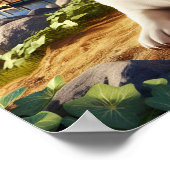 国魅力的フランスのの風景でブルドッグ ポスター (角)