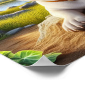 国魅力的フランスのの風景でブルドッグ ポスター (角)