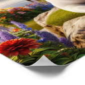 国魅力的フランスのの風景でブルドッグ ポスター (角)