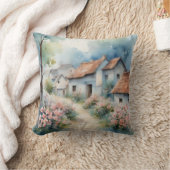 国魅力的側春水彩花 クッション (ブランケット)