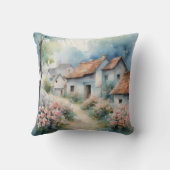 国魅力的側春水彩花 クッション (裏面)