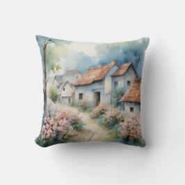 国魅力的側春水彩花 クッション