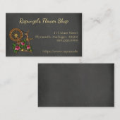 国黒板花店ビジネスカード 名刺 (正面/裏面)