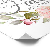 国 かわいい ピンクのバラの花束 ファボリ   ポスター (角)