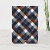 国 カントリー 青 赤 白 四角 馬 クリスマス カード (裏面)