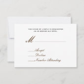 国/バーンウェディングRSVP -デイジーブーケ&ヘイ 出欠カード (裏面)