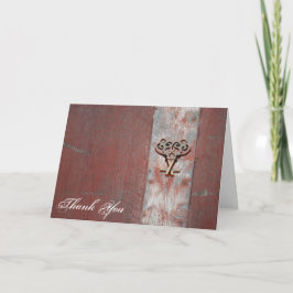 国 塗装 木製 スケルトン 鍵 ありがとう サンキューカード