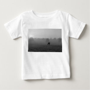 国/朝グレースケール ベビーTシャツ