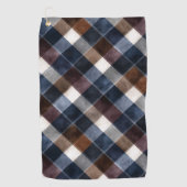 国 青 赤 白 グレー 四角 ゴルフタオル (正面)