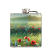 国 黒いカウガール　草原Vinylラッピング フラスコ フラスク (裏面)