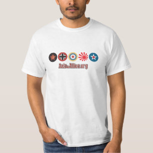 国Roundels -軸線及びAllies.org (人の白) Tシャツ