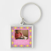 園児向けのかわいい花学位授与 キーホルダー (正面)